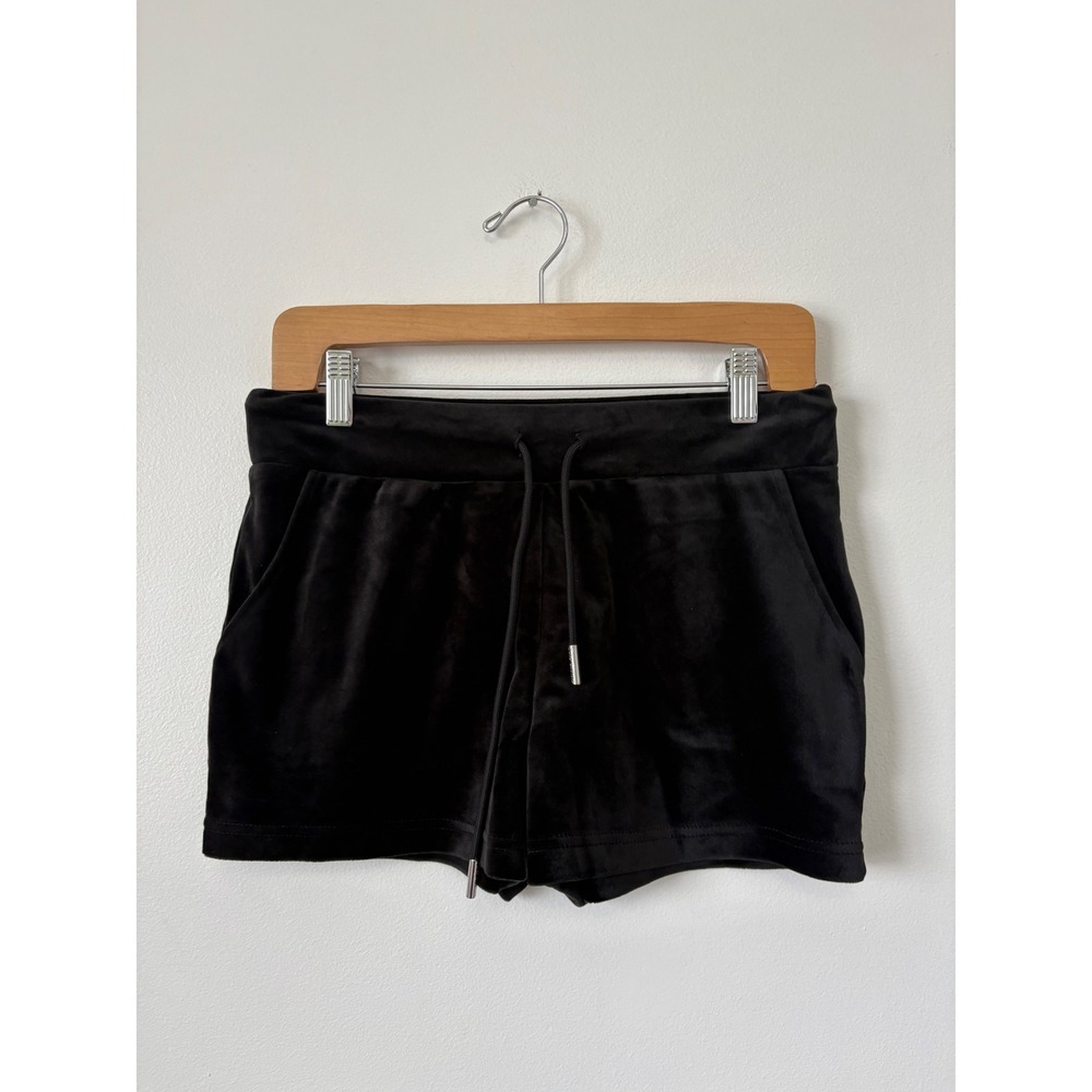 Juicy Couture OG Bling Velour Lifestyle Shorts – Black Licorice – Small - Picture 3 of 6